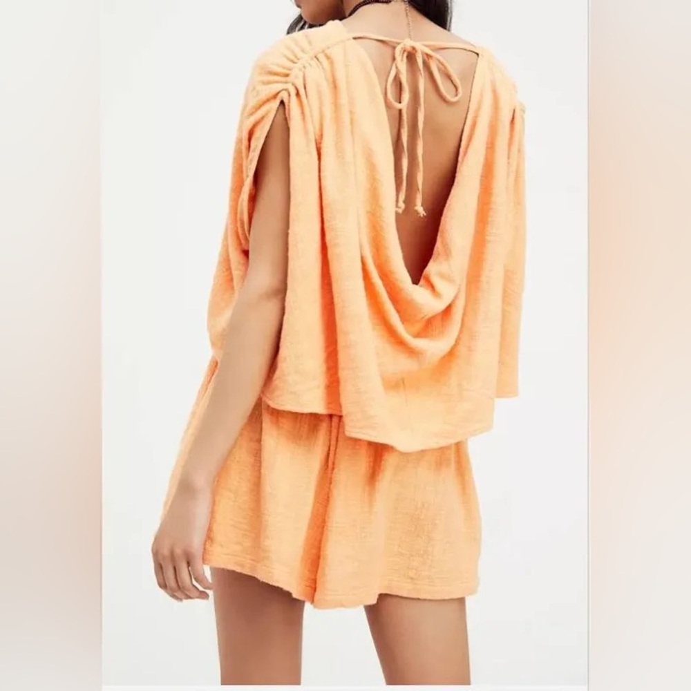 orange free people romper